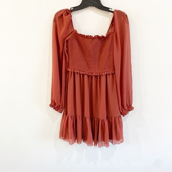 NWT Aritzia Tempest mini dress Carmine Red Size Small - Picture 3 of 11